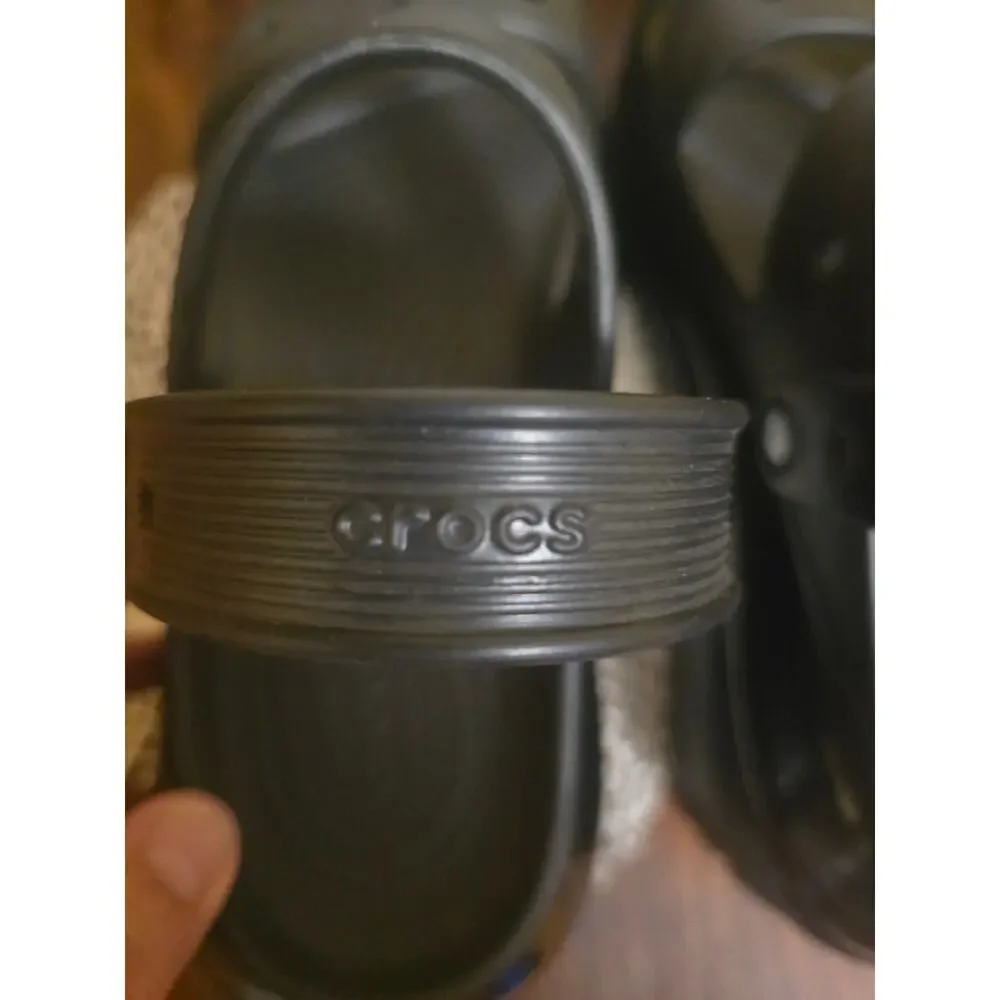 Crocs Mega Crush Platform Clogs Black Unisex M9/W11 Chunky Lug Sole Very Good